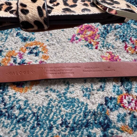Halogen 100% Calf Hair Belt Trouser Fit Size Medium - Picture 4 of 5